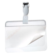 Durable Self-Laminating Name Badge 54x90mm with Plastic Clip Transparent (Pack 25) - 814919
